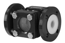 MS PFA Lined Window Sight Glass