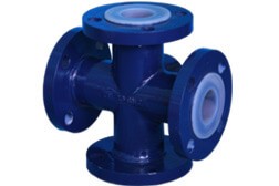 MS PFA Lined Equal Cross