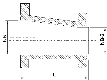 SS 304 Lined Eccentric Reducer Dimensions