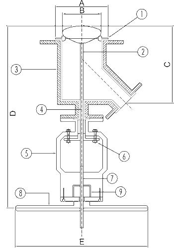 SS 304 Lined Flush Bottom Valve Dimensions