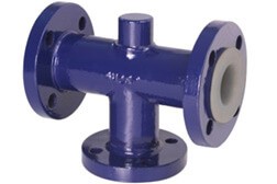 PTFE Lined Pipe Tees