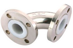 SS 304 PTFE Lined 90° Elbows